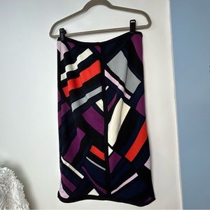 Worthington‎ Geo Print Multicolor Pencil Skirt Women's 6